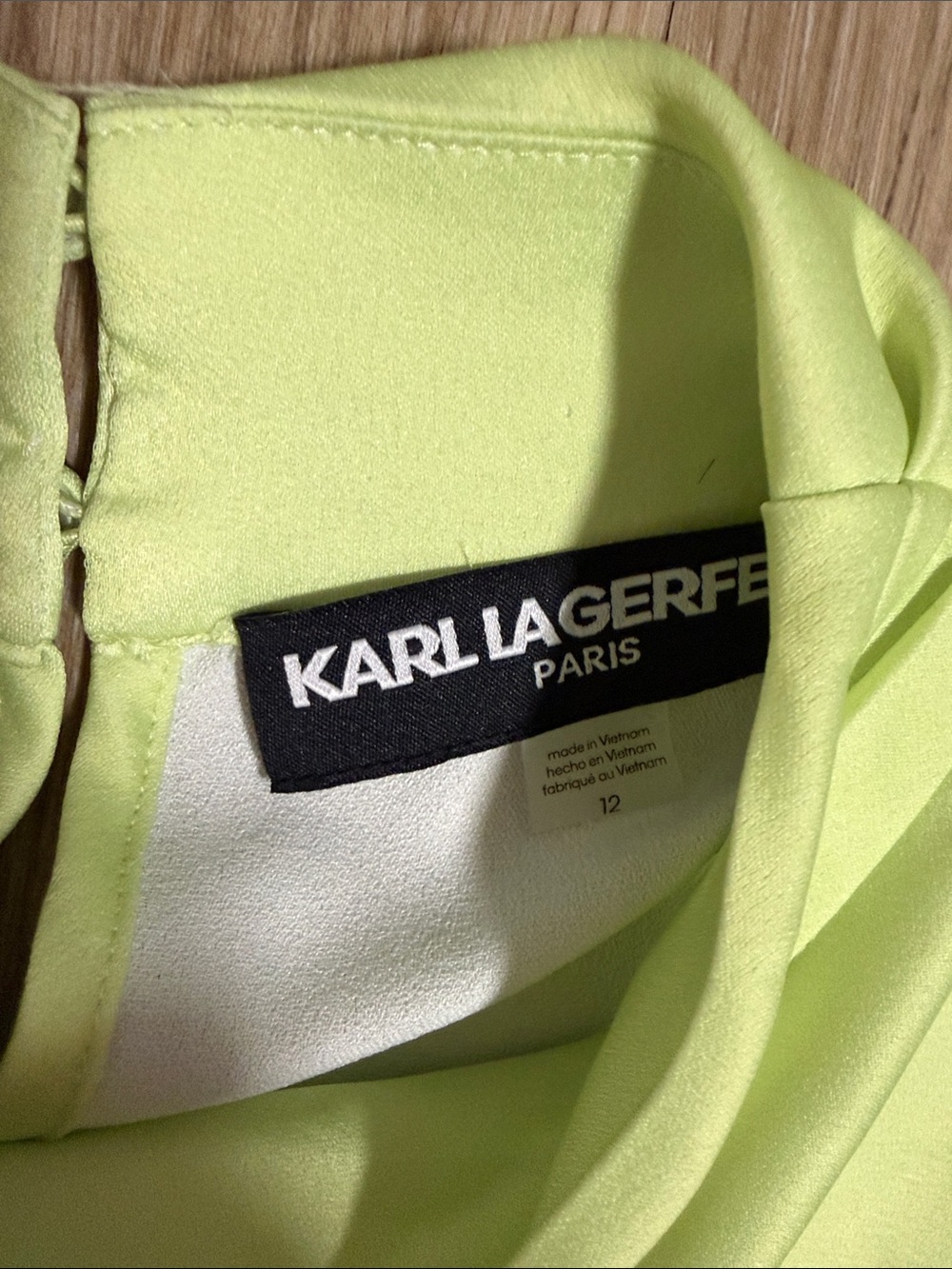 Karl Lagerfeld Lime Green Sleeveless Maxi Dress with Pink & Blue Floral Print 12 - Picture 3 of 4